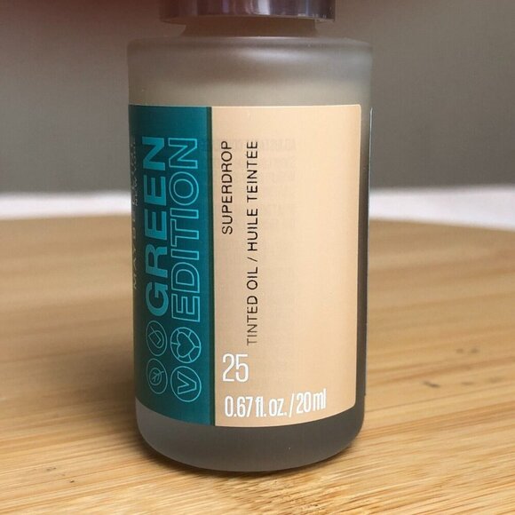 Maybelline Green Edition Superdrop Tinted Oil #25 Base Makeup Adjustable Natural - Picture 2 of 7